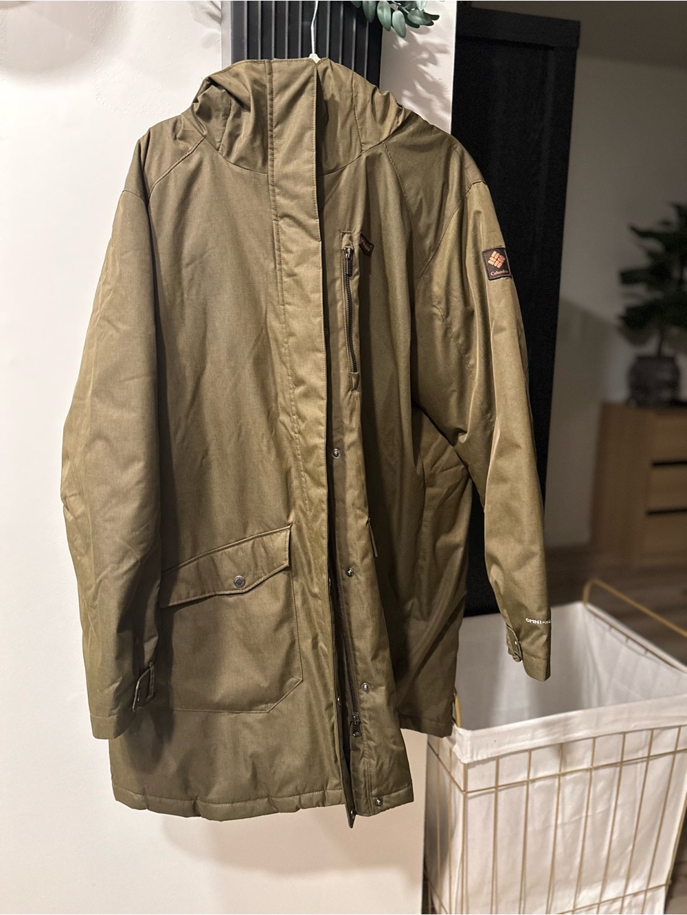 Columbia Olive Green Women's Hooded Puffer Coat